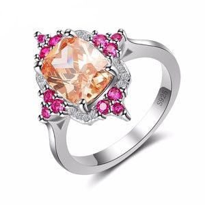 Gorgeous Champagne & Pink Zircon Ring